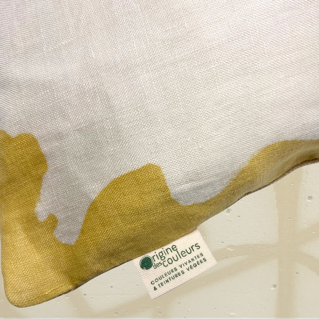 Coussin végé "dance païenne" - jaune