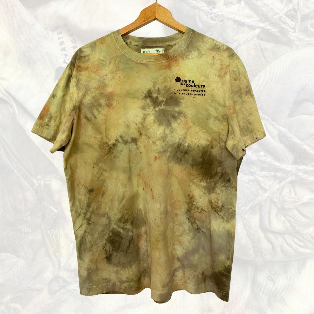 T-shirt à manches courtes "les plantes m'habillent" jaune-vert