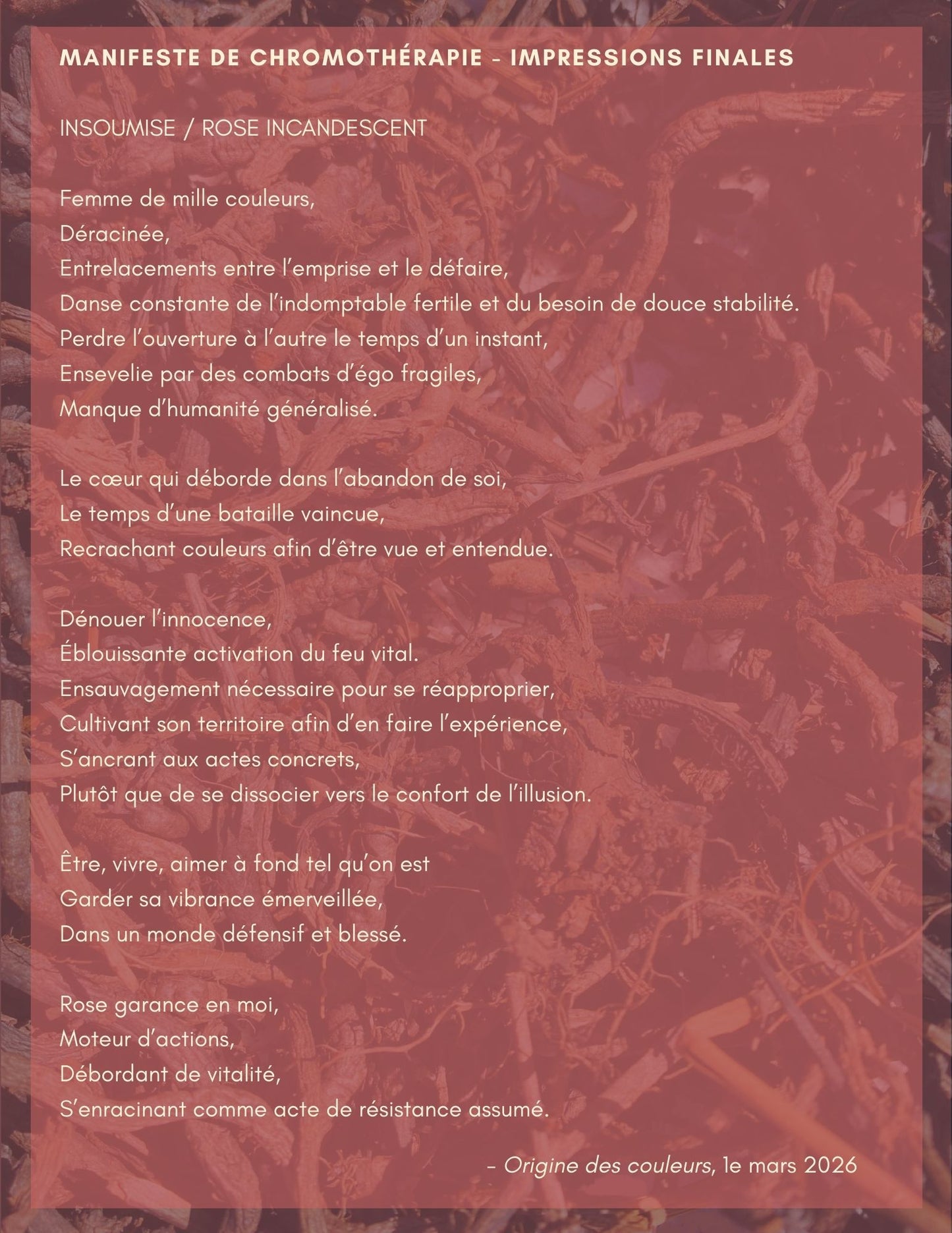 Bain de teinture textile végétale mensuel - MARS